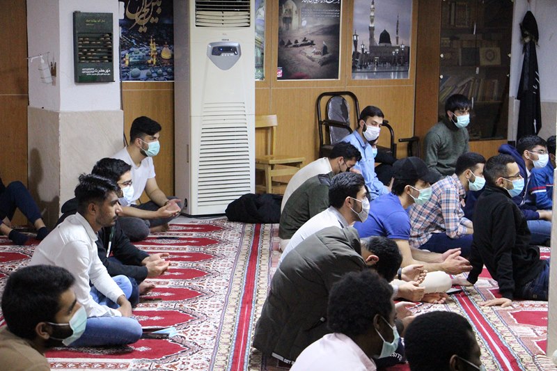 مراسم جشن مبعث حضرت رسول صلوات‌الله‌علیه در خوابگاه‌ دمشق دانشجویان بین‌الملل