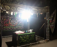برپایی ایستگاه صلواتی به مناسبت ایام محرم در محوطه خواهران خوابگاه کوی